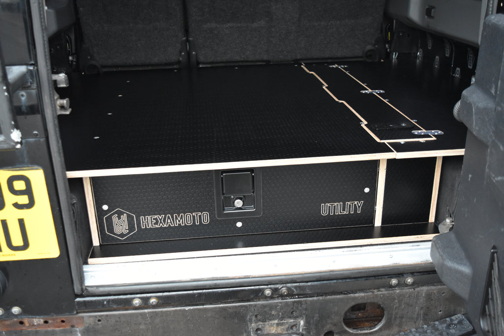 Hexamoto Utility storage system inside a vehicle