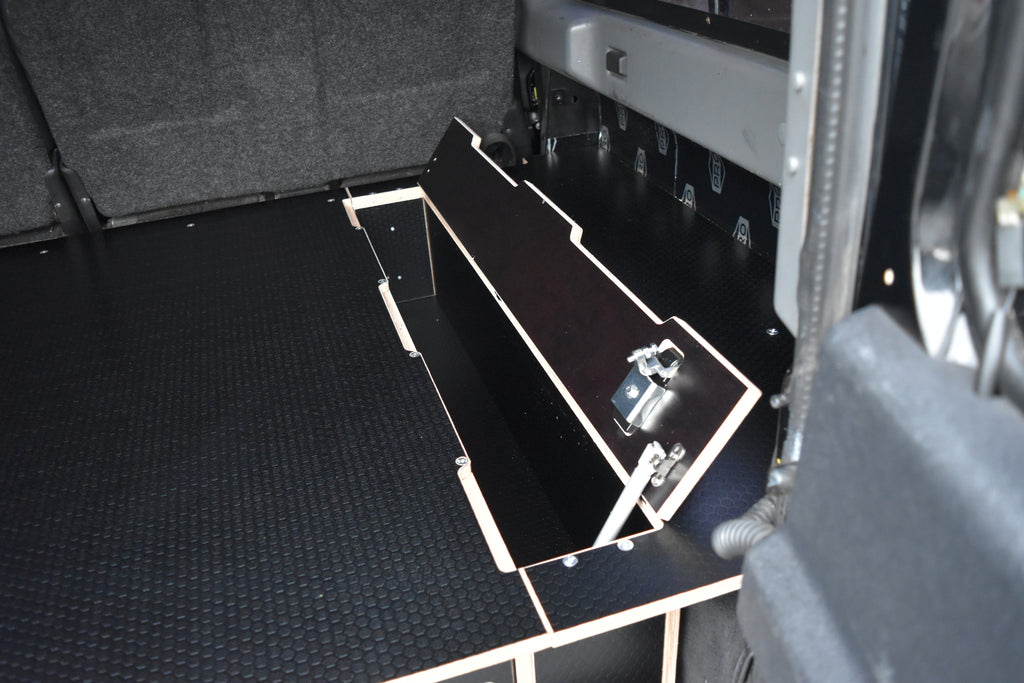 Defender boot with Utility cubby hole open