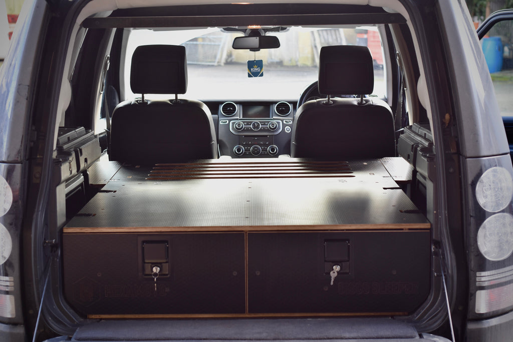 Land Rover Discovery 3 drawer system and bed platform for sleeping