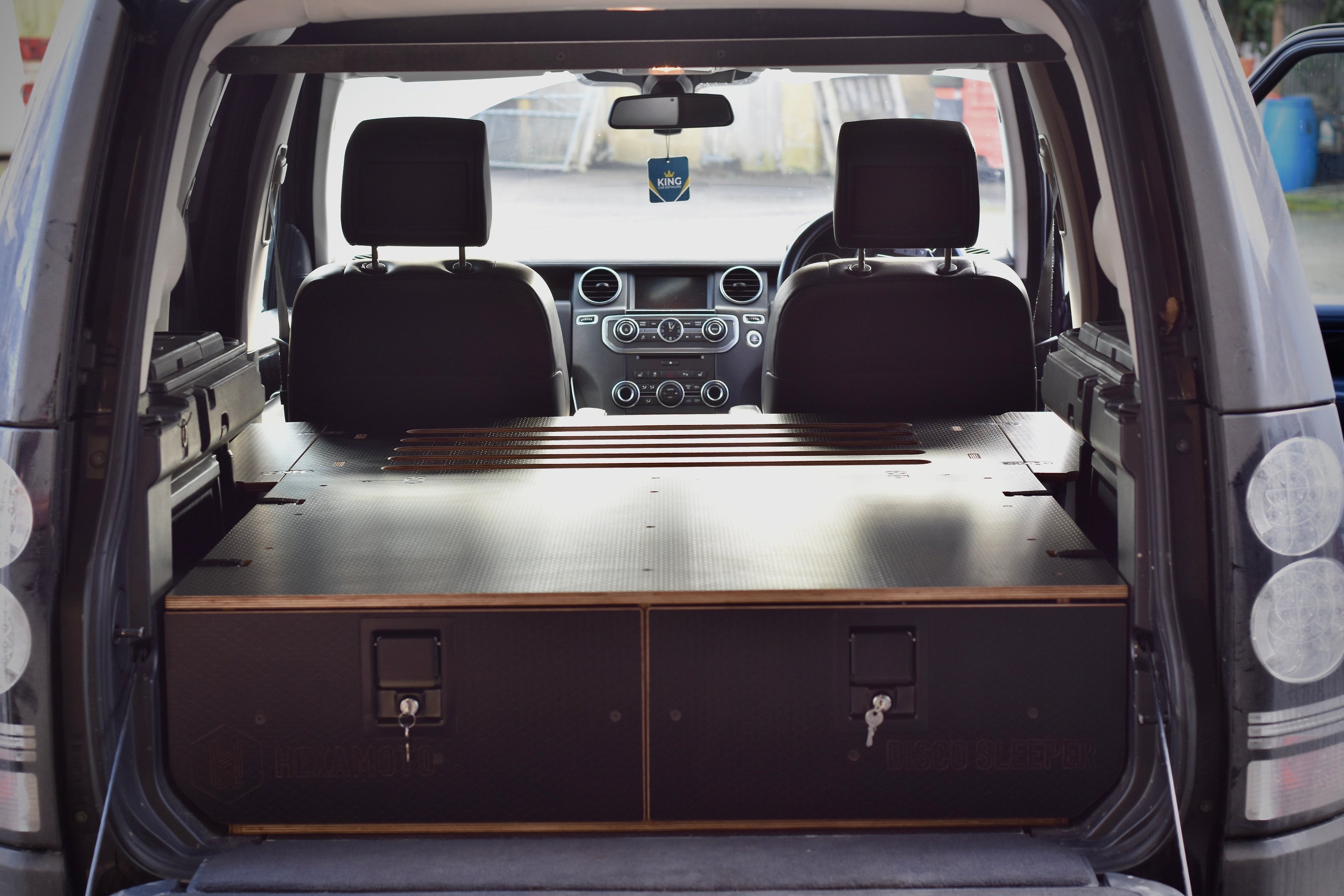 Land Rover Discovery 3 drawer system and bed platform for sleeping