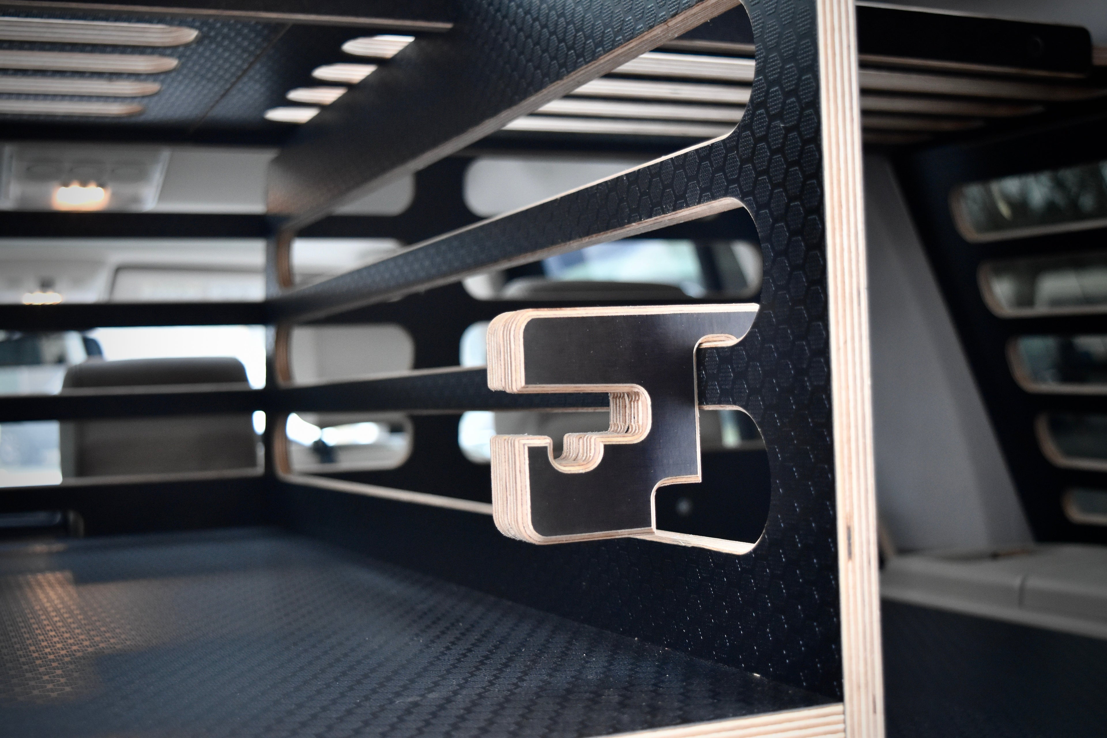 Close up of Hexamoto table brackets 